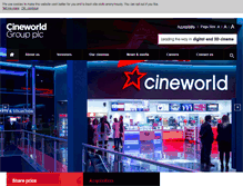 Tablet Screenshot of cineworldplc.com
